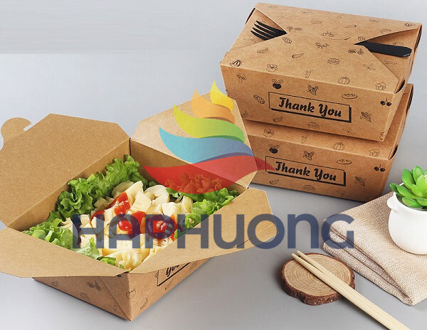 Mẫu hộp đựng thức ăn bằng giấy thân thiện với môi trường
