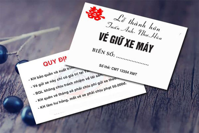 Tải mẫu vé gửi xe đám cưới đẹp ấn tượng nhất!