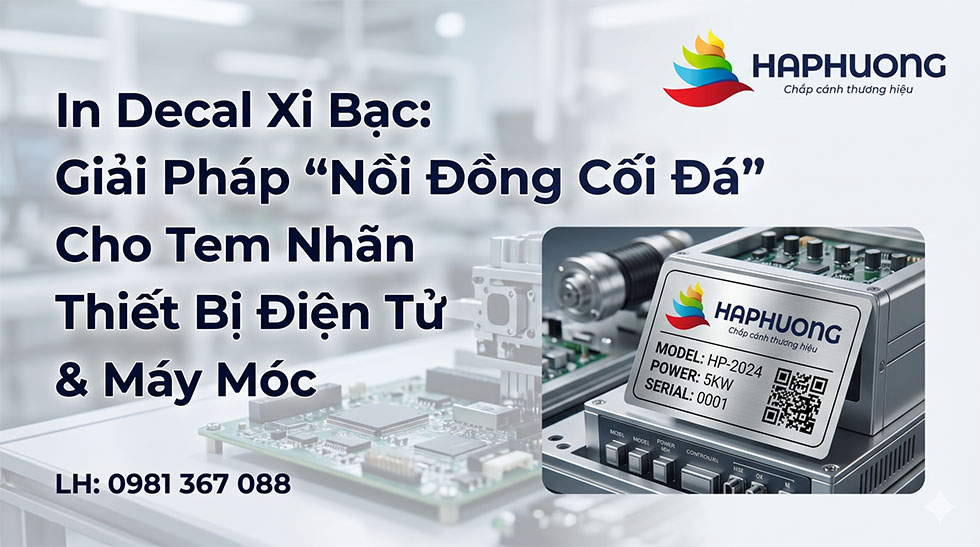 In Decal Xi Bạc: Giải Pháp "Nồi Đồng Cối Đá" Cho Tem Nhãn Thiết Bị Điện Tử & Máy Móc
