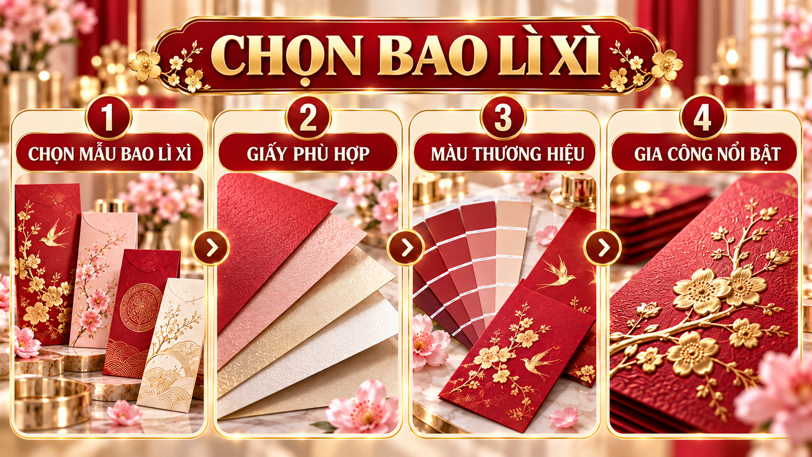 Ba phong cách bao lì xì giấy mỹ thuật 2027