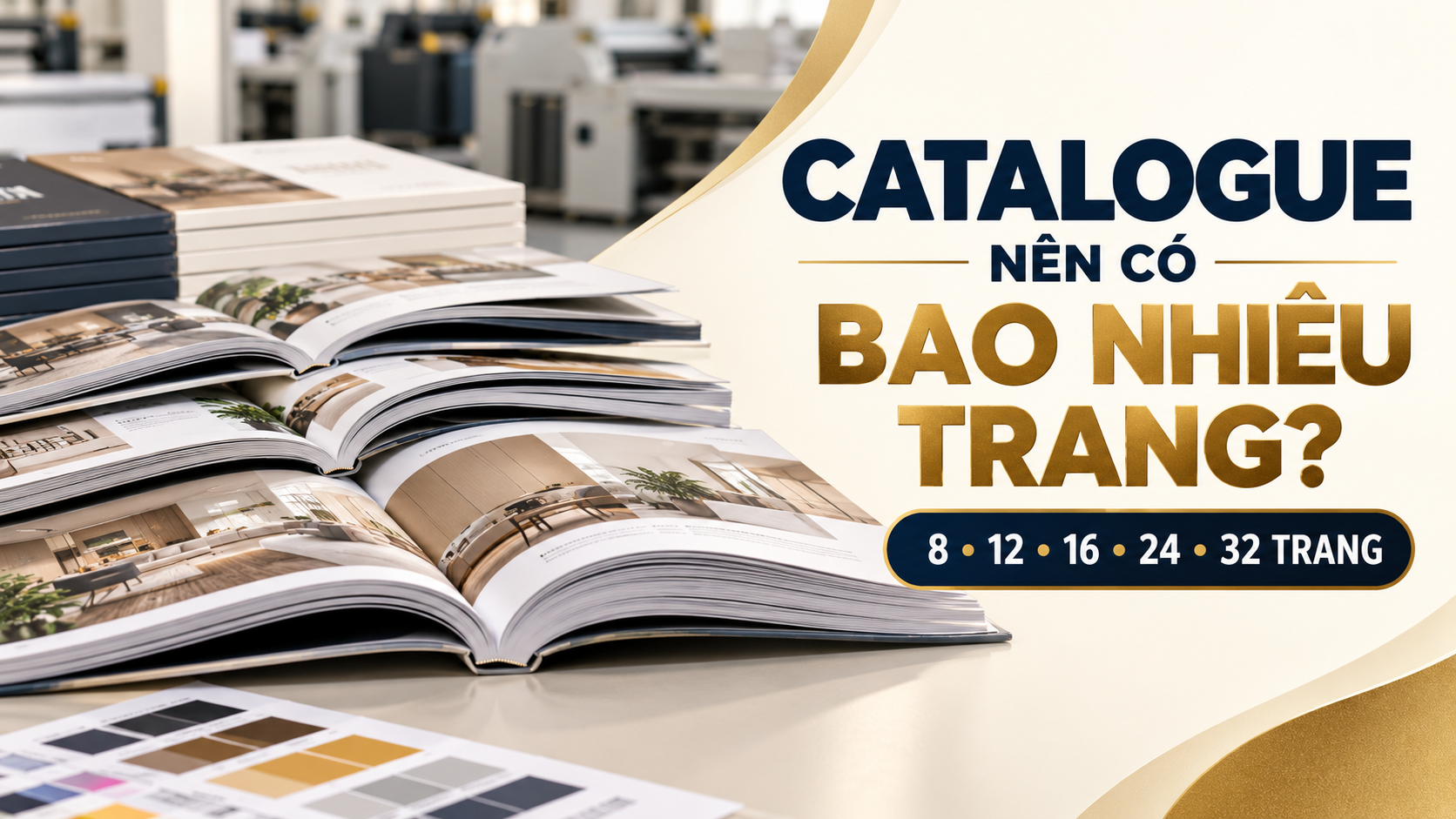 Catalogue nên có bao nhiêu trang từ 8 đến 32 trang