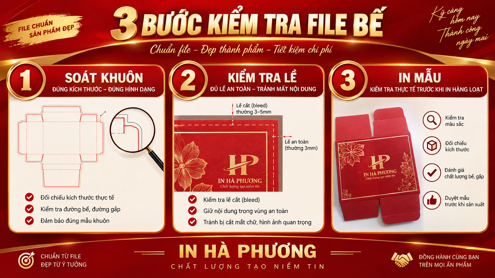 Ba bước kiểm khuôn bế lì xì