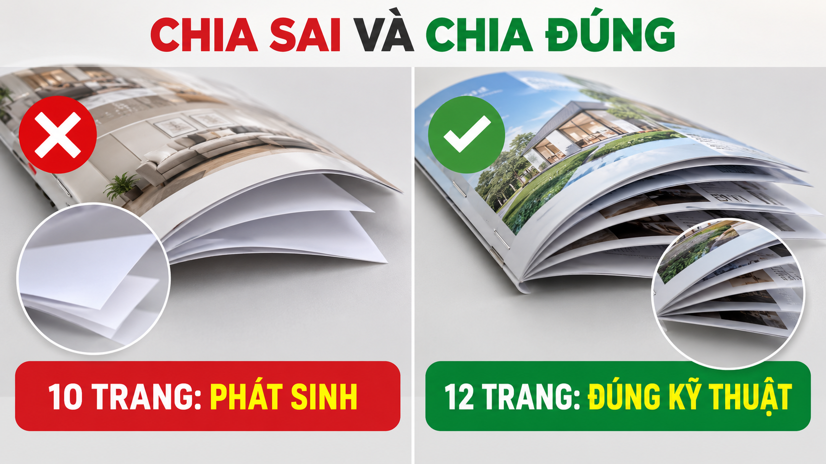 So sánh chia sai 10 trang và chia đúng 12 trang catalogue