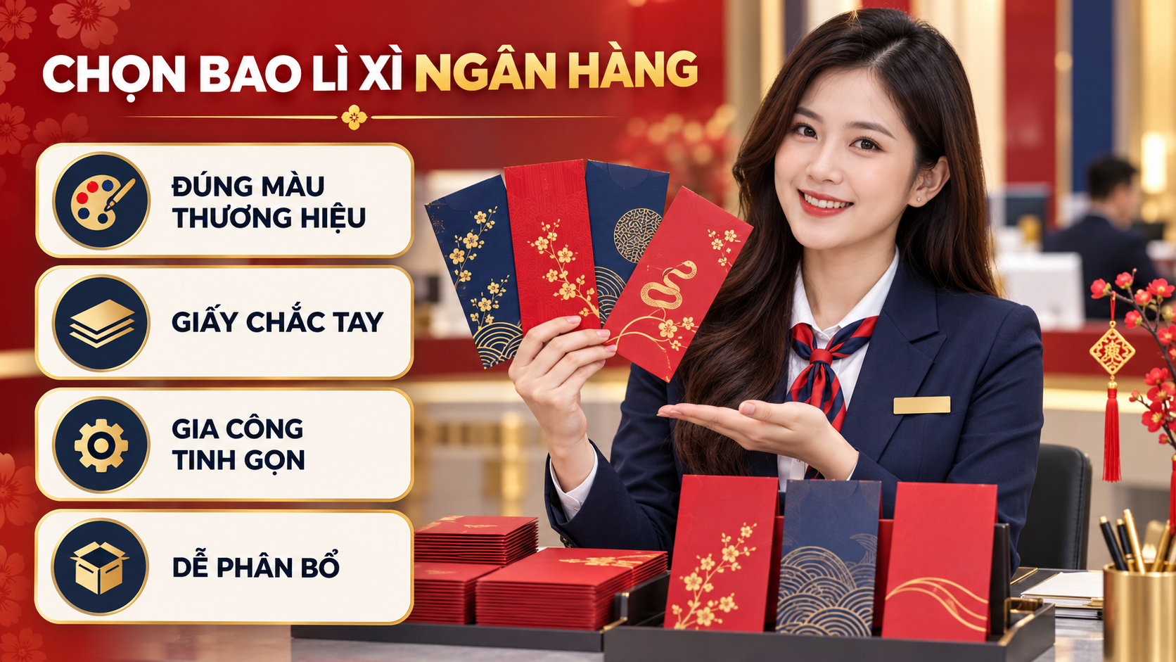 Checklist chọn bao lì xì cho ngân hàng và công ty tài chính