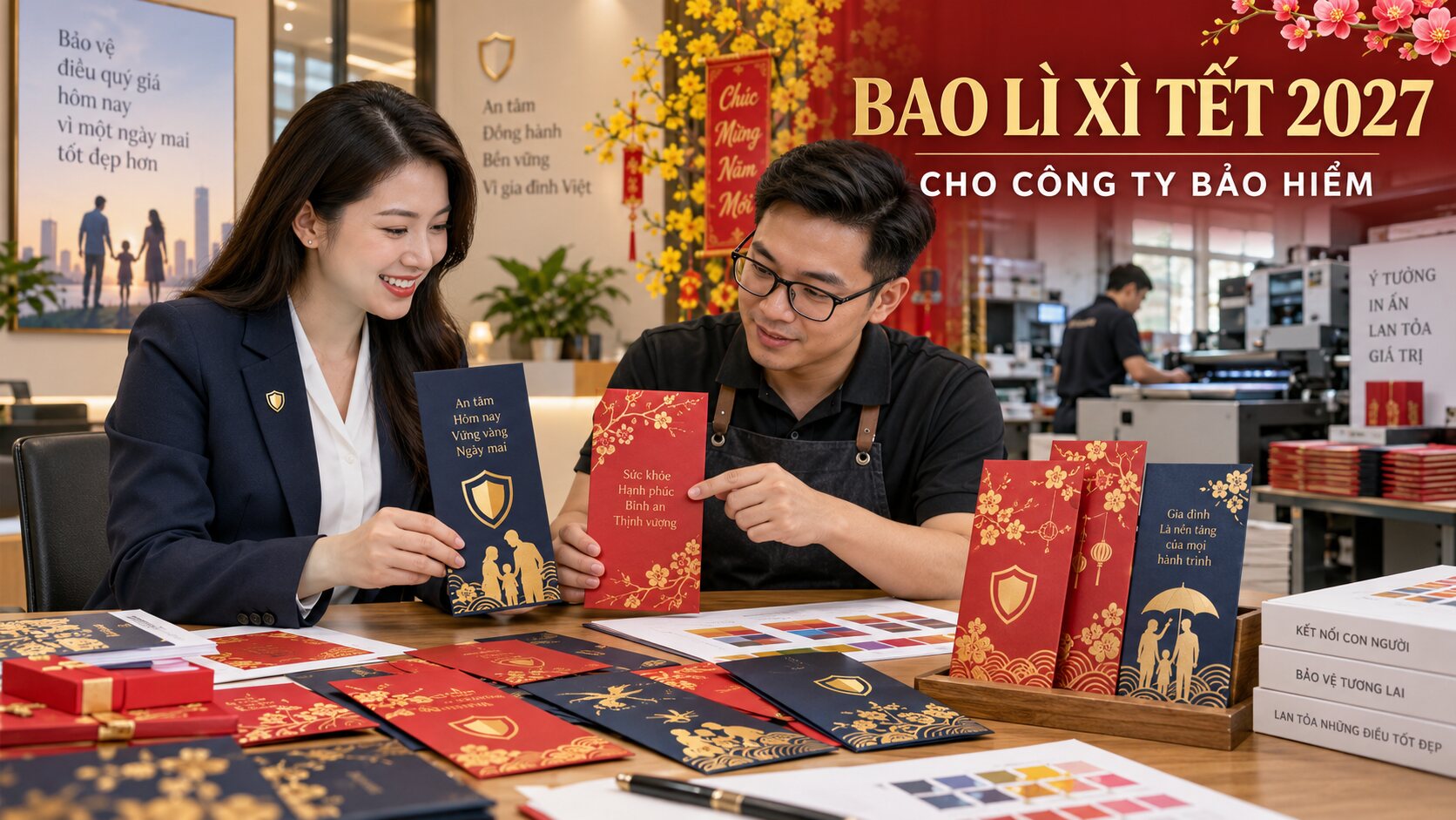 In bao lì xì Tết 2027 cho công ty bảo hiểm