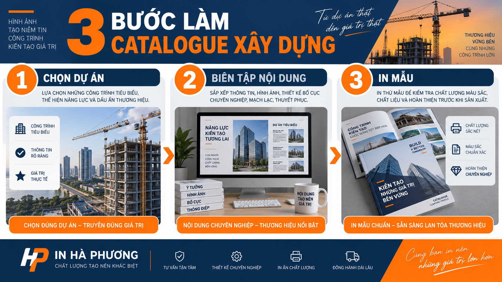 Ba bước làm catalogue xây dựng