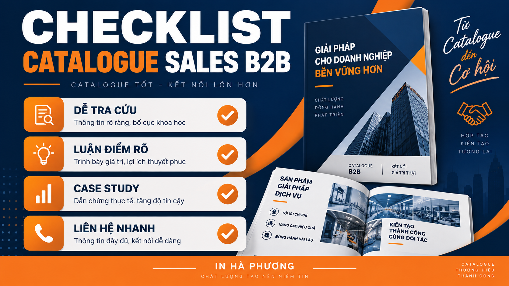Checklist dữ liệu catalogue bán hàng
