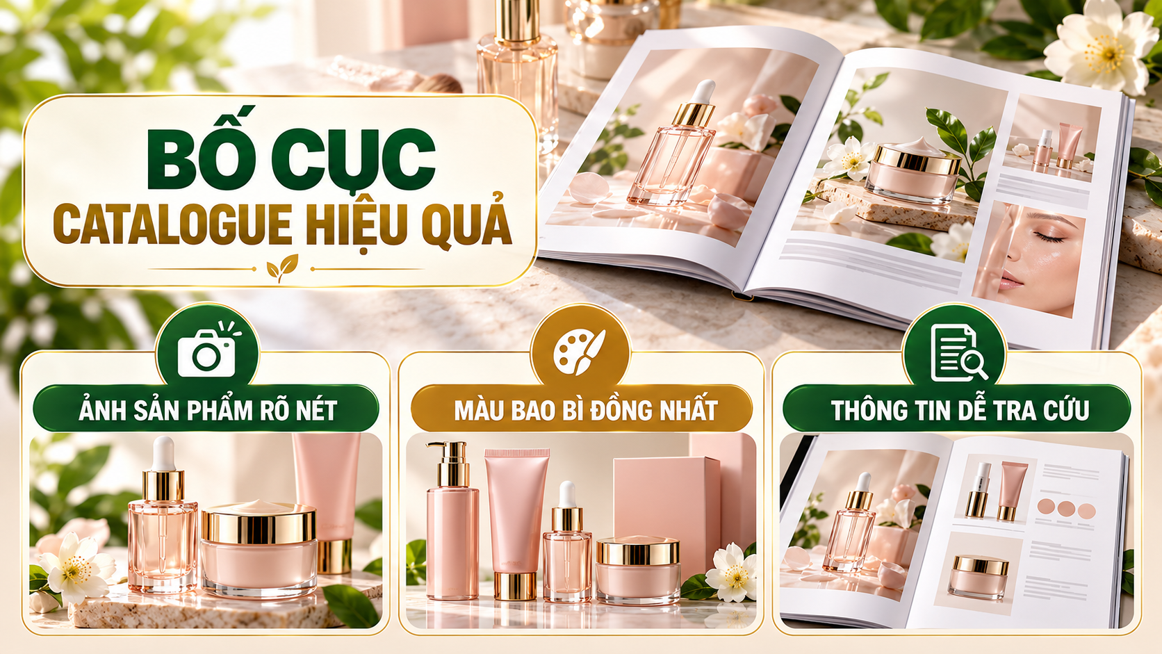 Các phương án kiểm soát in catalogue mỹ phẩm
