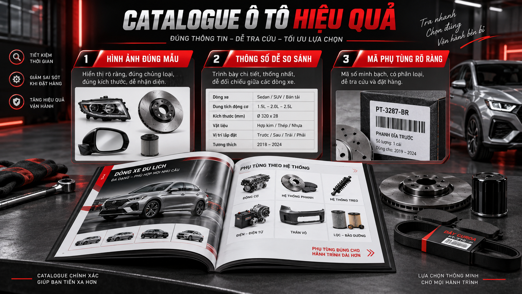 Các phương án kiểm soát in catalogue ô tô và phụ tùng