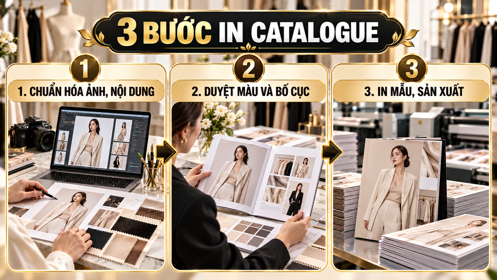 Ba bước triển khai in catalogue thời trang