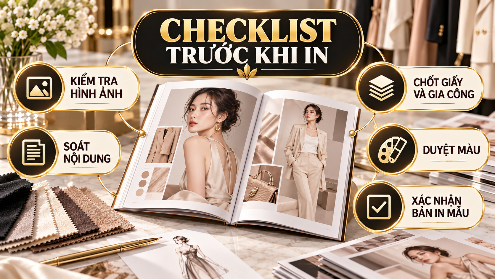 Checklist in catalogue thời trang