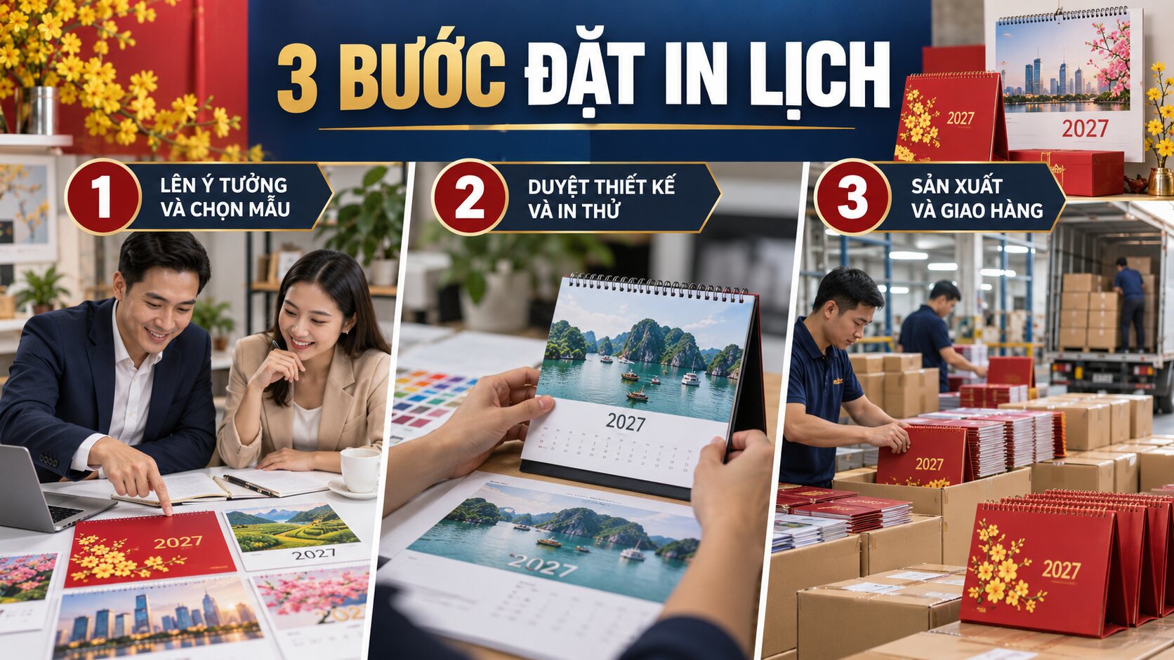 Ba bước đặt in lịch Tết 2027 cho đại lý và nhà phân phối