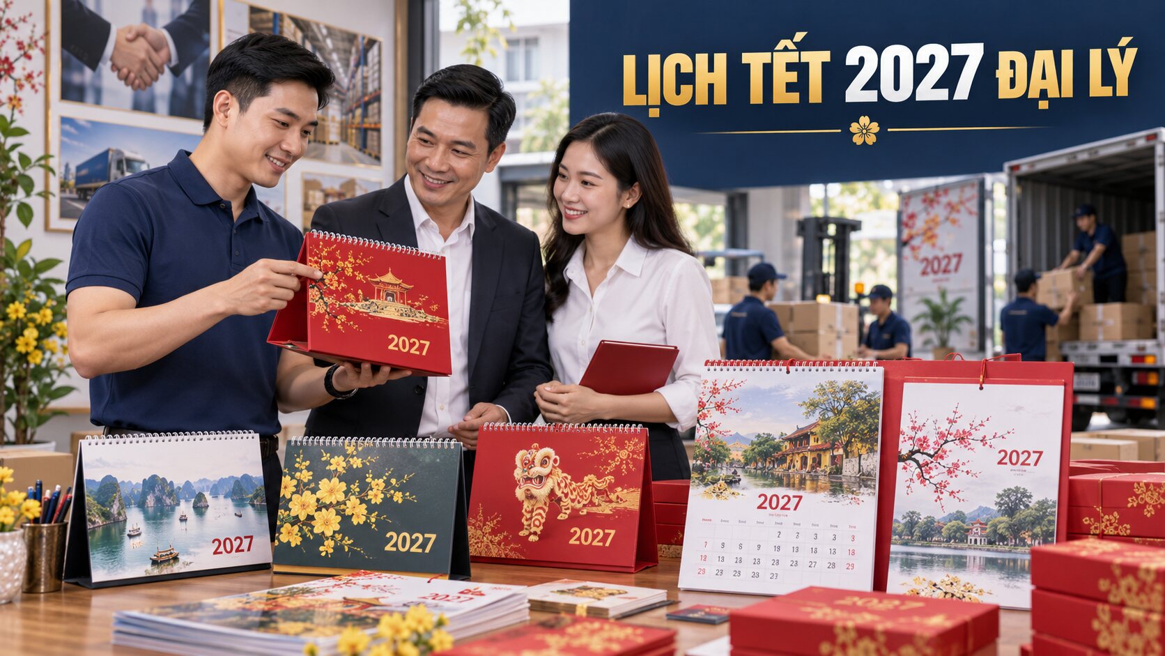 in lịch Tết 2027 cho đại lý và nhà phân phối