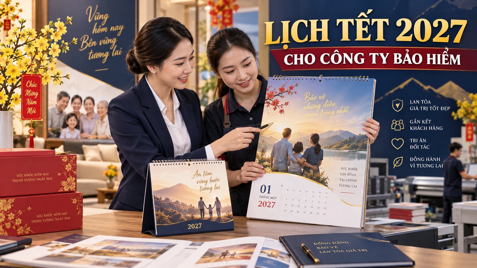 In lịch Tết 2027 cho công ty bảo hiểm