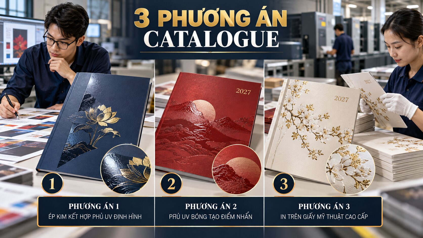 Ba phương án phủ UV định vị