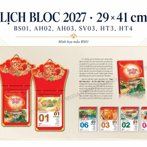 Lịch bloc 2027 29 × 41 cm – ảnh đại diện, minh họa mẫu BS01