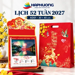 Ảnh đại diện Lịch 52 tuần 2027 AD01 – Việt Nam những sắc màu cuộc sống, bloc 30 × 40 cm