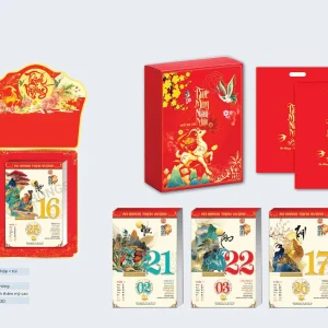 Catalogue Lịch bloc siêu đại 2027 AD01 – thư pháp, ruột 20 × 30 cm kèm hộp túi