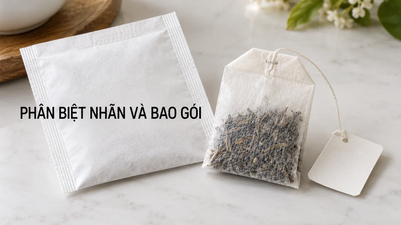 Phân biệt bao gói trà, túi lọc và nhãn treo